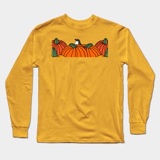 Penguin and Pumpkins Long Sleeve T-Shirt